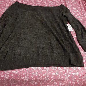 Torrid off shoulder Gray sweatshirt